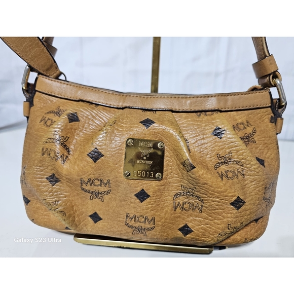 MCM Visetos Baguette Bag Cognac - Picture 10 of 14